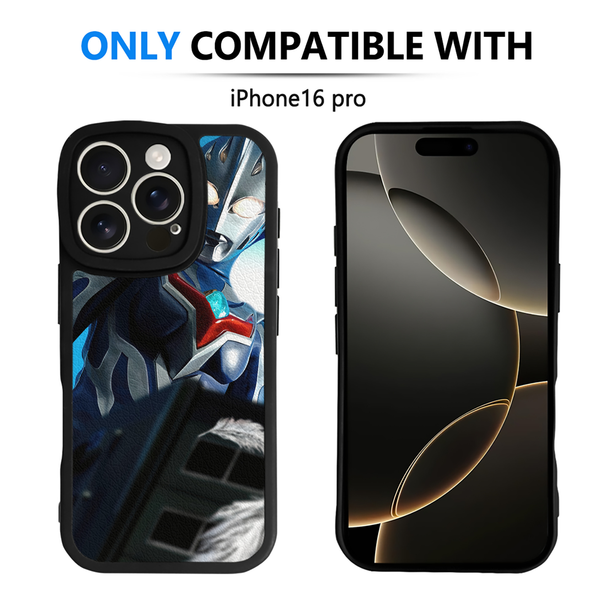 （画像用） ウルトラマン Ultraman 【iPhone 16シリーズ対応】シリコンスマホケース（レザー調） 材質：シリコン